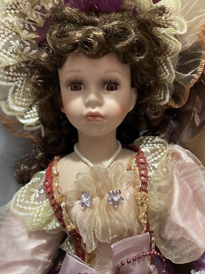 Birthstone Ruby porcelain doll