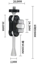 CAMVATE Universal Magic Arm Extension Ball Head Mount for LED light Monitor