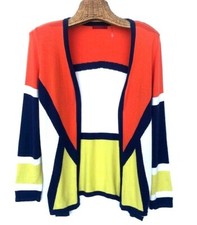Women's Large Color Block Cardigan by Red