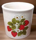 McCoy Pottery Strawberry Country Cup Mug Condiment Farmhouse Vintage