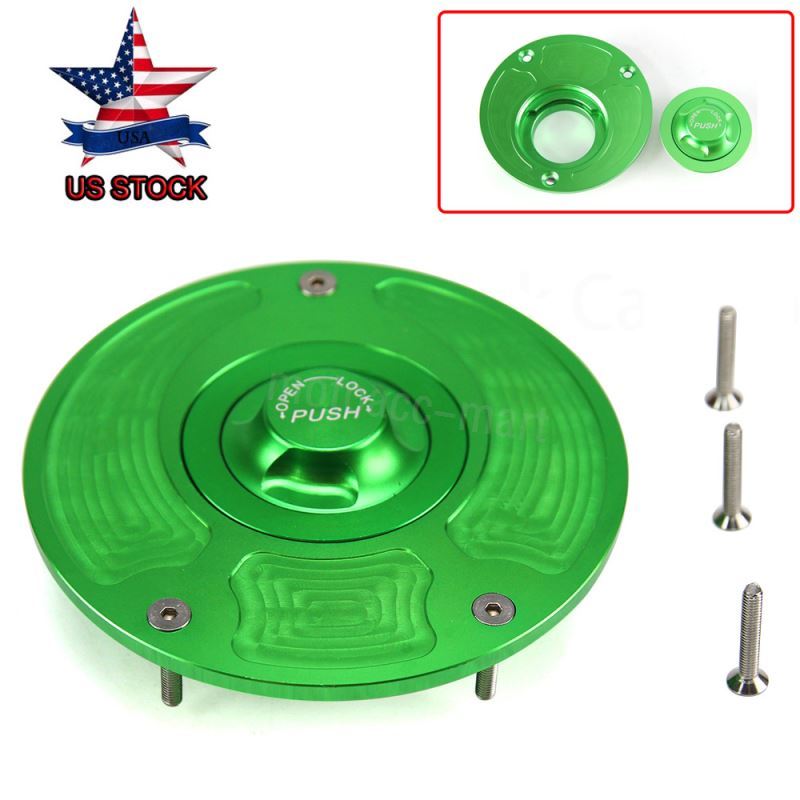 5Color Keyless Gas Fuel Tank Cap Cover For Kawasaki Z1000 ZX10R ZX14