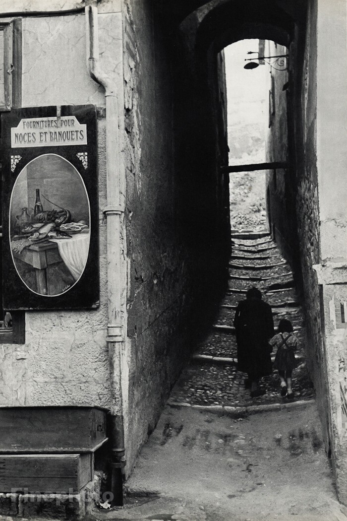 1951 HENRI CARTIER-BRESSON Alps Old Town Alley Briancon