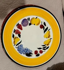 Vtg Large Stangl Pottery Chop Plate Fruit Pattern 14.25” Trenton NJ MCM