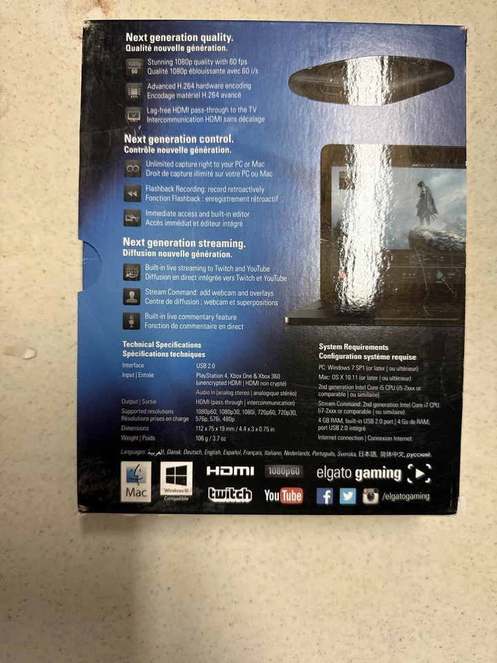 Elgato Game Capture HD60 1080p 60fps External Video Capture Card - Image 2 of 4