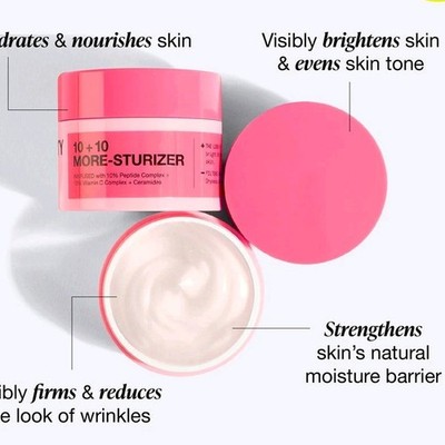 10+10 BEAUTY MORE-STURIZER Moisturizer Cream with Peptides, Vitamin C, Ceramides