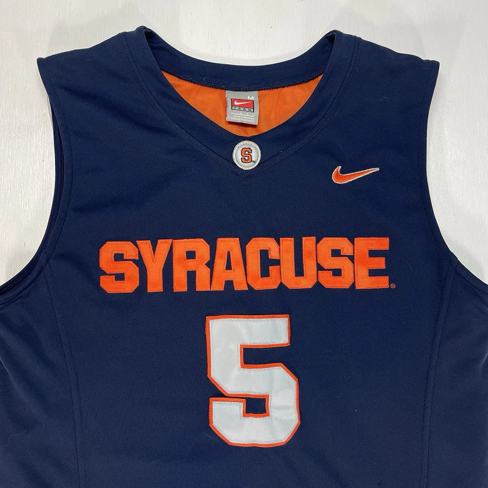 Camiseta deportiva de baloncesto Syracuse naranja Nike Elite para hombre mediana RARA 08 azul alternativa Foto 2 de 4