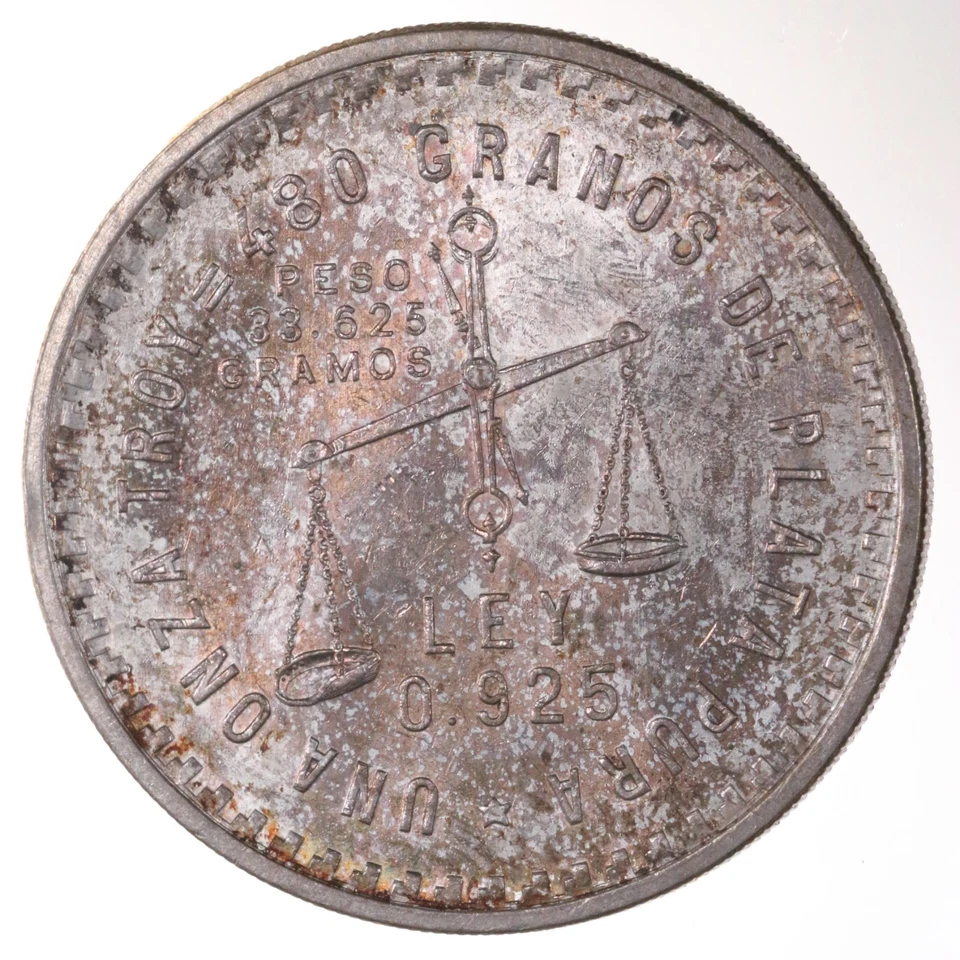 Moneda de plata sin clasificar México Onza 1949 sin certificar Foto 2 de 2