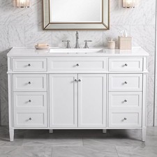 48" Wood Bathroom Vanity Cabinet Storage with Sink Combo w/2 Door  6 Drawer