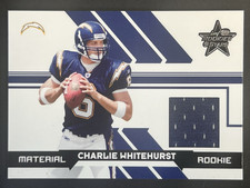 2006 Leaf Rookie & Stars Charlie Whitehurst Rookie Jersey Card #438/799. rookie card picture