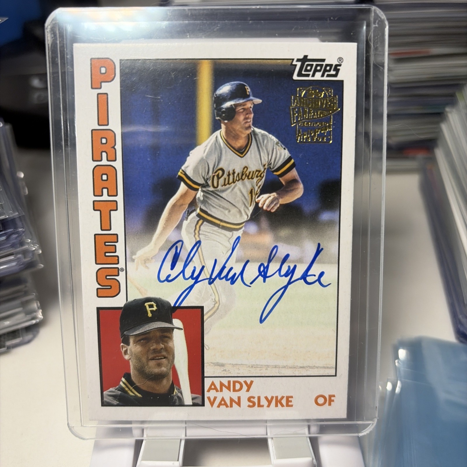 Topps 2025 Archives 1984 Fan Favorites Auto Andy Van Slyke Pirates #84FFA-AV