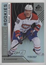 2018 Upper Deck SP Game Used Authentic Rookies Rainbow 118/297 Noah Juulsen 2d8