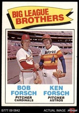 1977 Topps #632 Bob Forsch Big League Brothers Cardinals / Astros 7 - NM