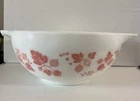 Vintage Pyrex 443 Cinderella Mixing Bowl 2.5 Qt Gooseberry White Pink
