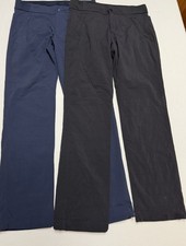 2 Kirkland Signature Ladies Travel Style Pants Sz 6 Nylon Stretch Zip Pockets