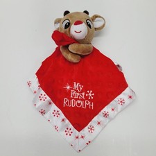 Rudolph The Red Nosed Reindeer My First Christmas Baby Security Blanket Rattle