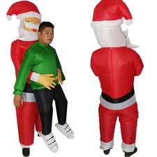 Santa Claus Hold People Inflatable Costumes Christmas Anime Cosplay Costume For