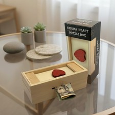 Enigma Heart Secret Puzzle Box - Money Gift Trick Box