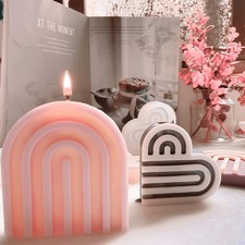 2 Pack Heart Shape Candle Molds - Table Decoration, Resin  Soap Mold, 3D Silico