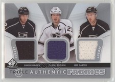 2012 SP Game Used Edition Authentic Fabrics Triple Simon Gagne Dustin Brown 05u8
