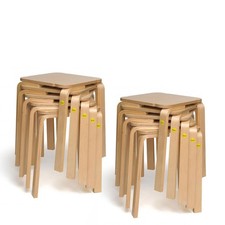 10x Erzi Hocker 48 aus Formholz Birke bis 140...