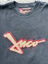 JNCO Sweatshirt Mens XL Black Crewneck Logo Embroidered Skater Y2K Vintage