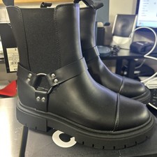 NIB art class Kids' Crosby Harness Moto Boots Black Size 2