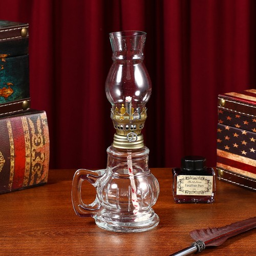 2 Pieces Kerosene Lantern Glass Cover Lamp Vintage Oil Night Lamps - Picture 9 of 10