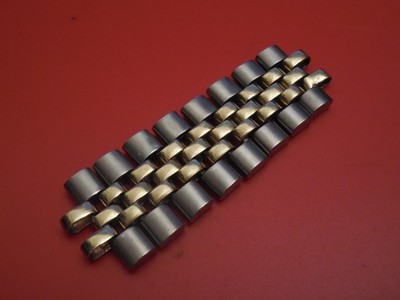 ANTIQUE ROLEX 14K / STEEL OVAL LINK JUBILEE BAND BRACELET SECTION FOR 20MM  19MM