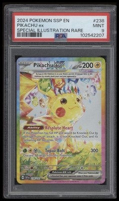 PIKACHU ex 238/191 PSA 9 Special Illustration Rare Surging Sparks