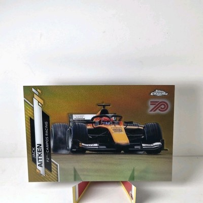 2020 Topps Chrome Formula 1 F2 Cars Jack Aitken #83 70th Anniversary Gold Rare