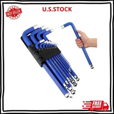 Jumbo 13-Piece Hex Key Set, Metric 2-19mm, S2 Steel, Ball End, Durable Tools