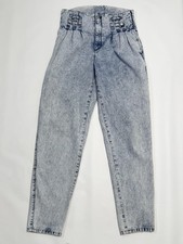 Vintage Jordache Jeans Womens 34x34 Acid Wash High Waist Pleated Tapered 90s
