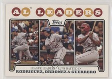 2008 Topps League Leaders Magglio Ordonez Vladimir Guerrero Alex Rodriguez 0l2