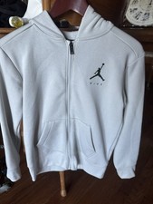 Brand New Jordan Jacket Zip Up White Black Kids Boys Size Medium