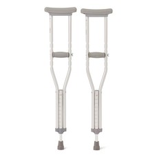 Medline Aluminum Crutches for Adults  Seniors, Fitting 5'2" - 5'10" Walking