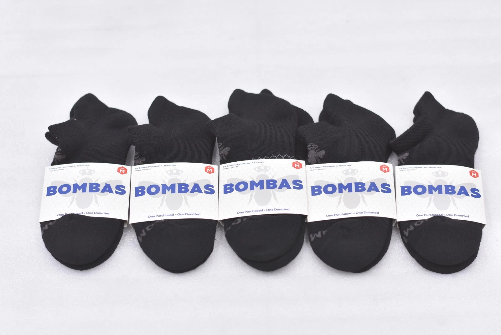 Lot of 5 Bombas Women's Cushioned Comfort Ankle Socks Black Size Medium
Opens in a new window or tab