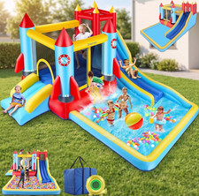 Inflatable Waterslide Park Summer Jumping Bounce House Slide Bouncer Castle Gift