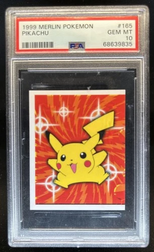 1999 Merlin Pokemon Pikachu #165 PSA 10 GEM MINT