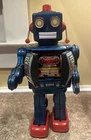 SCHYLLING ROBOT 2000 Vintage Toy Robot - Tin - blue robot - Fast ship