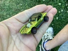 Vintage Mattel Hot Wheels Python Red Line In A Metallic Green