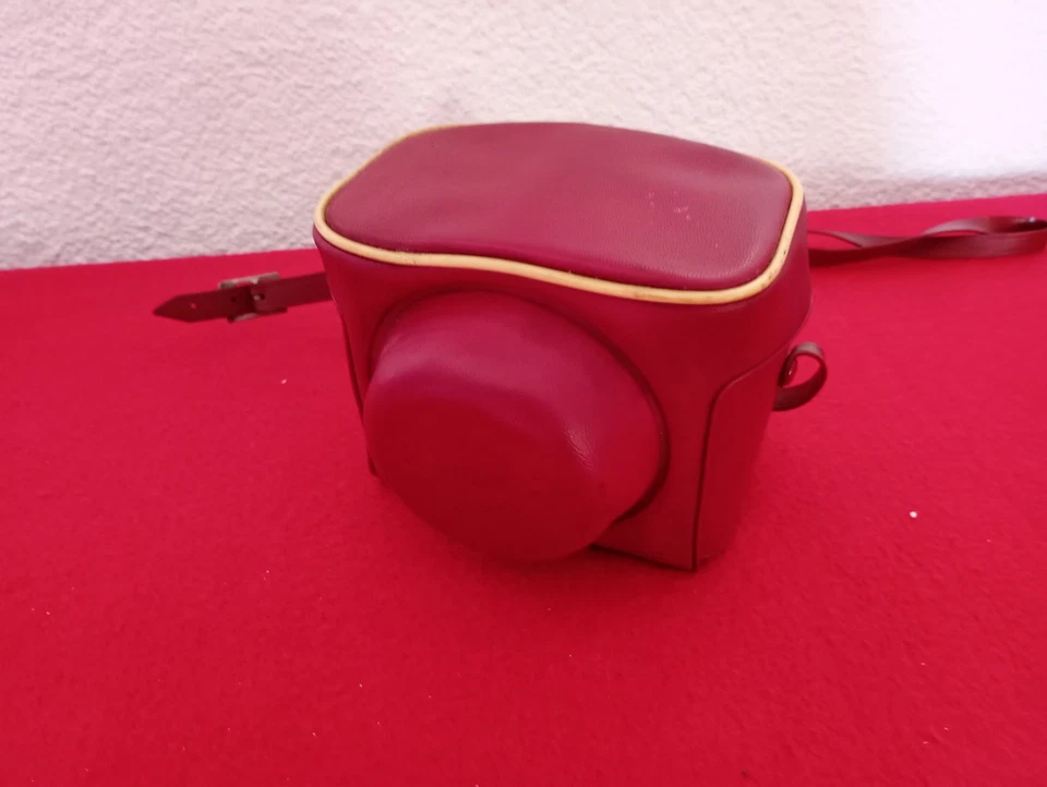 Agfa Clack Boxkamera Rollfilmkamera 50/60er-Jahre , Tasche rot - Bild 4 von 4