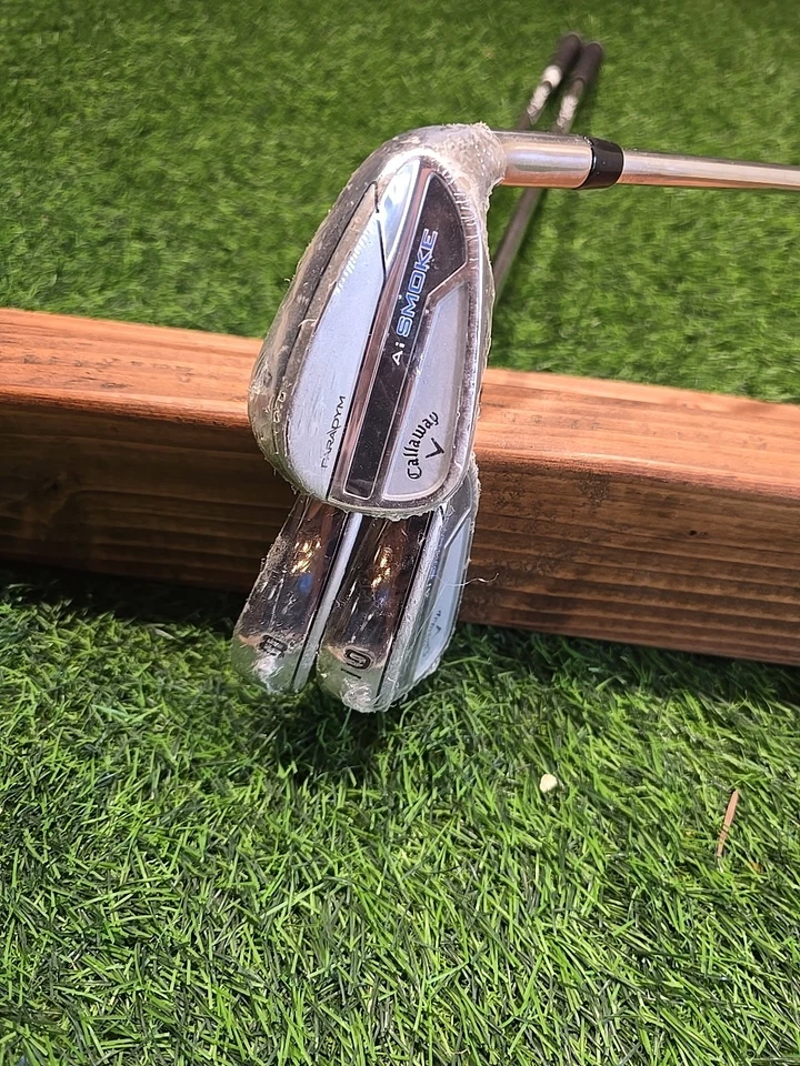 RH NEW Callaway Paradym AI Smoke 8,9,PW set Steel Stiff Flex Golf Clubs UPC 276 - Image 2 of 4
