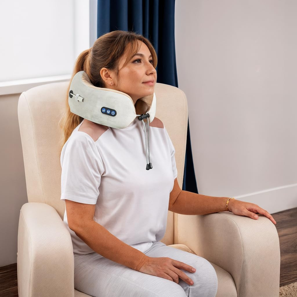 TENZO MINI Cuscino Massaggiatore Cervicale 6 Modalità | Relax Totale