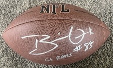 *BRIAN QUICK*SIGNED*AUTOGRAPHED*FOOTBALL*ST. LOUIS*RAMS*APPALACHIAN STATE*COA*