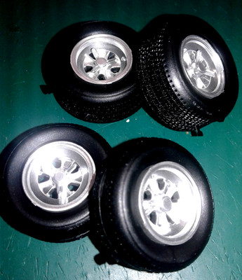 ACCURATE MINIATURES MAG WHEELS RACING BLACKWALL TIRES '63 GRAND SPORT CORVETTE