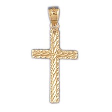 Cross Charm Pendant 14k Gold