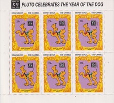 Timbres sur Disney - Feuillet de timbres neufs ** de Gambie