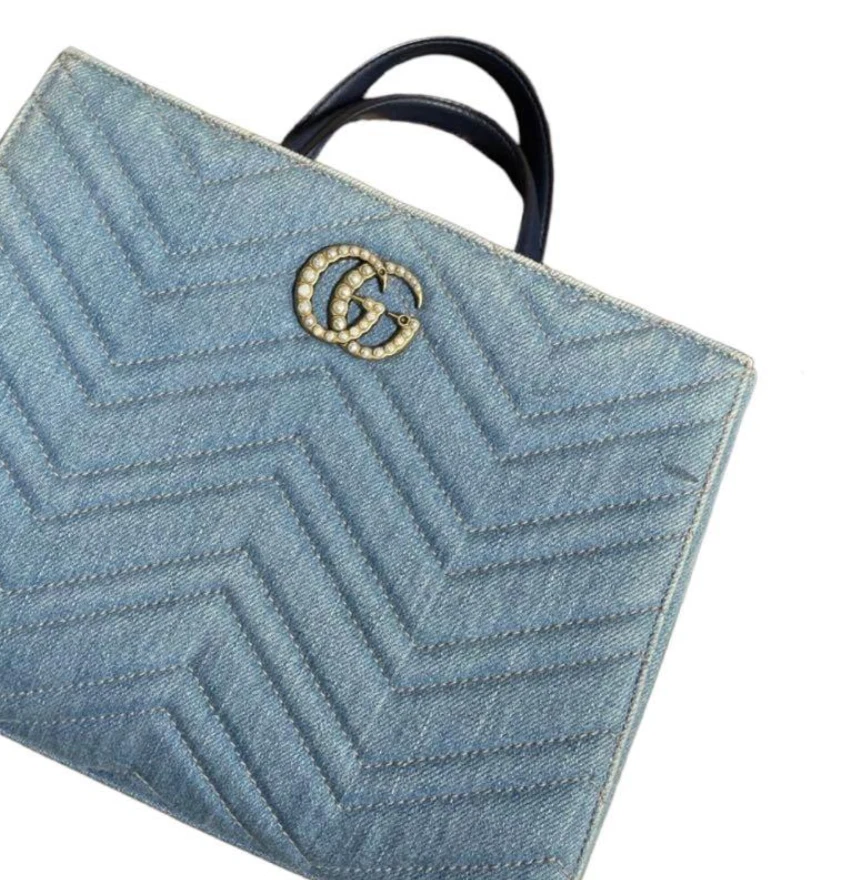 GUCCI GG柄 デニム トートバッグ Gucci Denim Exterior Tote Bags & Handbags for Women for sale | eBay