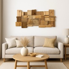 3D Altholz Wandbild NEU Wand Deko Holz  Bild Rahmen Wandkunst Wanddeko Naturholz