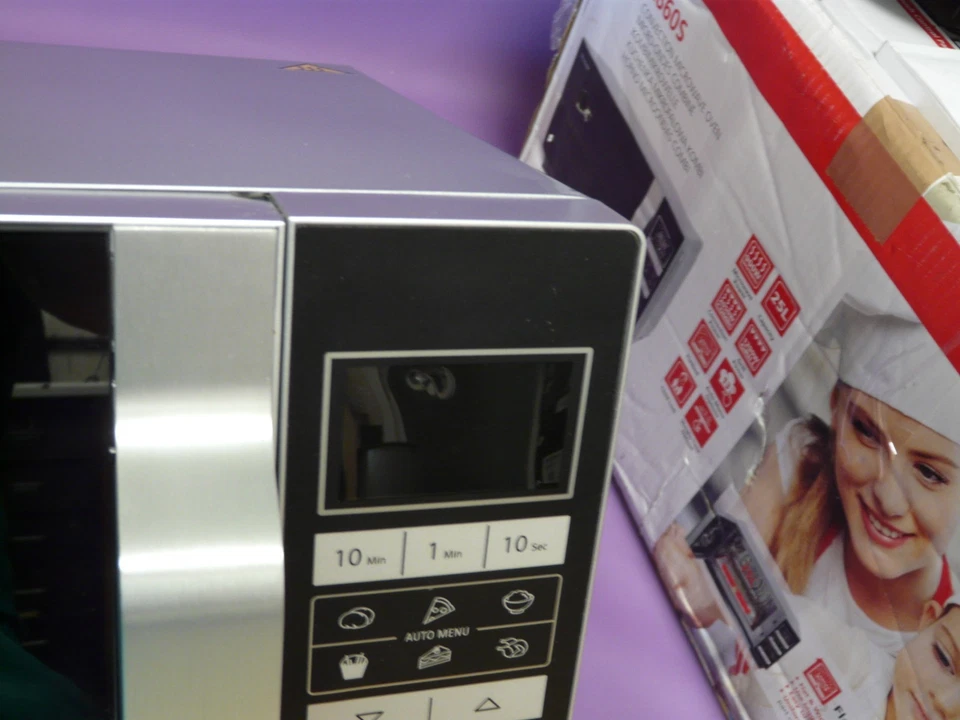 Sharp R860S 3in1 Mikrowelle mit Grill und Heißluft 25L 900W silber Keramikboden - Bild 3 von 4